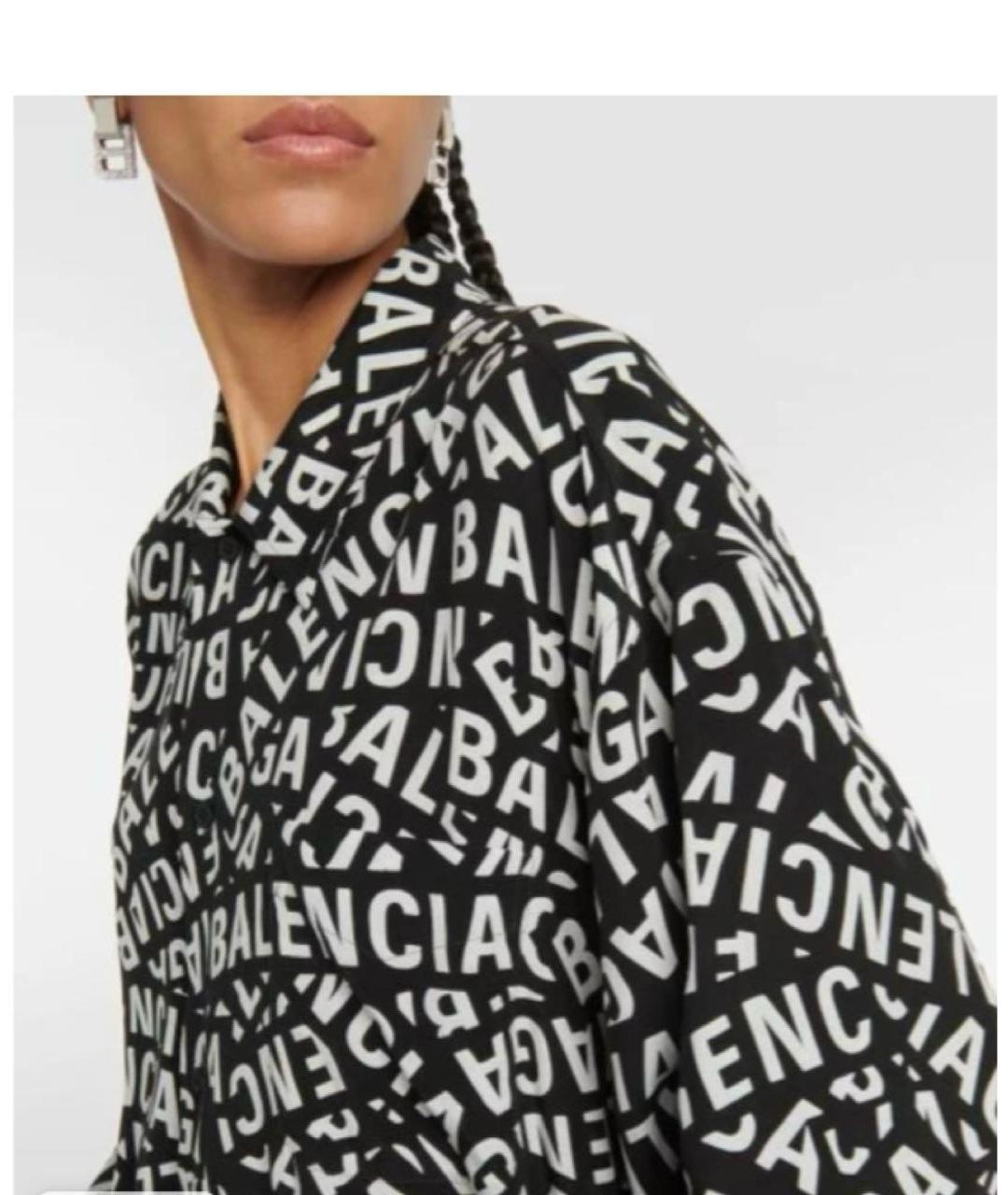 BALENCIAGA Черная хлопковая рубашка, фото 3