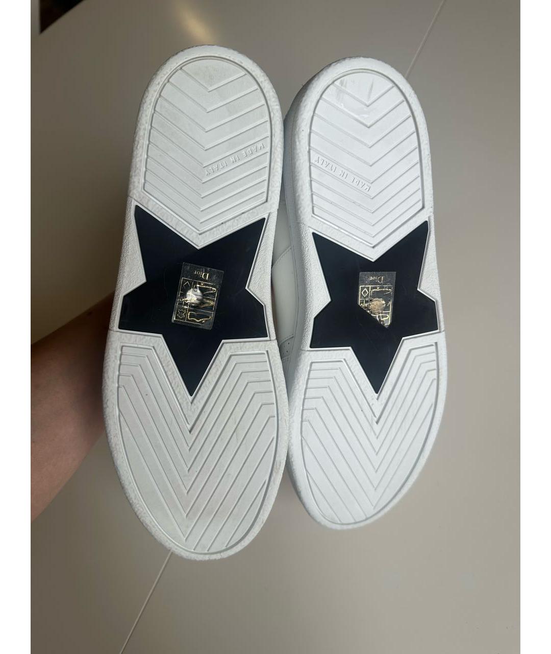 CHRISTIAN DIOR Белые кожаные кроссовки, фото 4