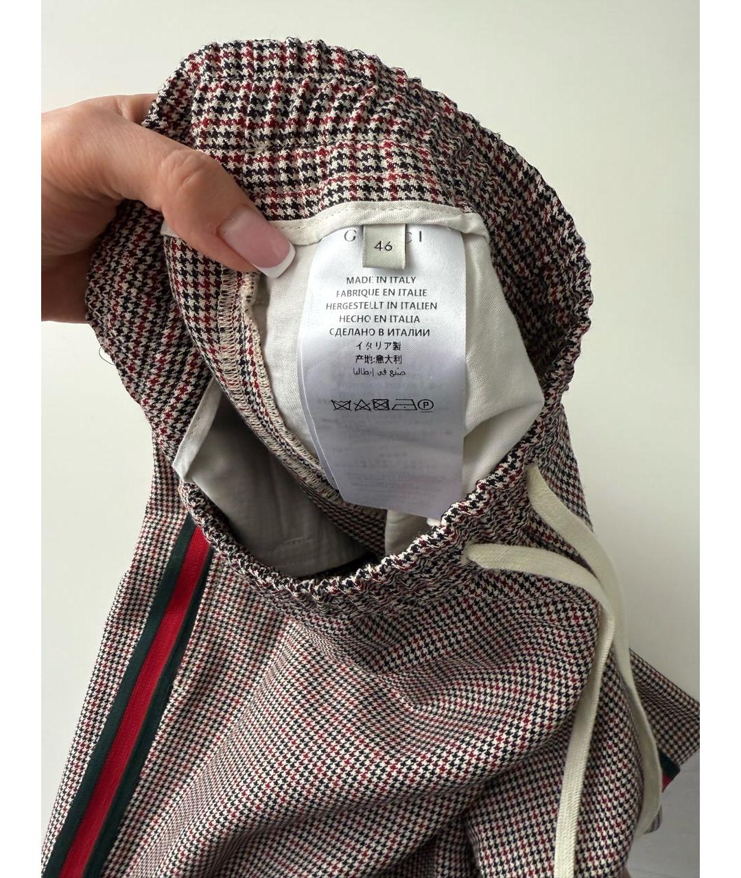 GUCCI Мульти повседневные брюки, фото 4