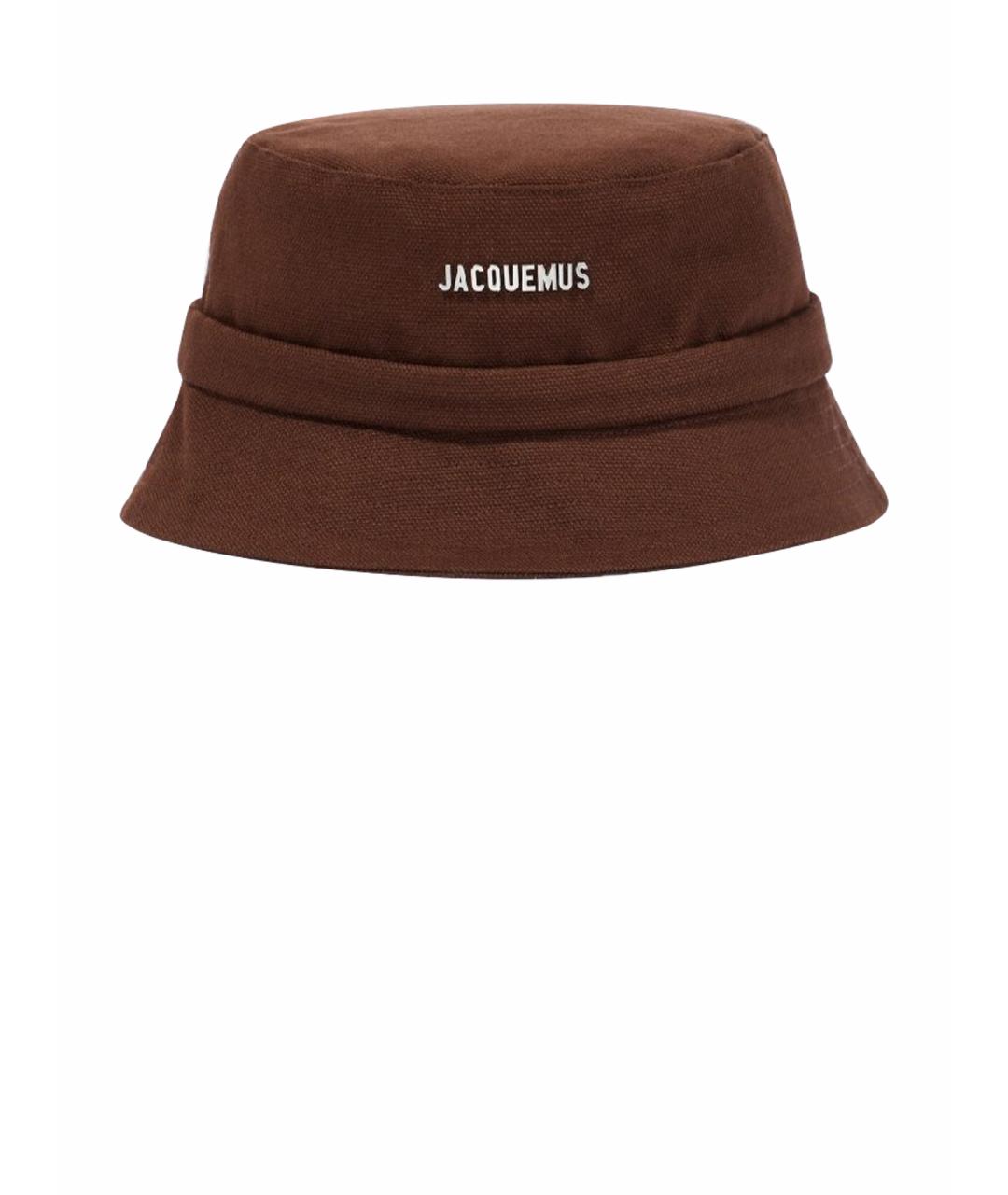JACQUEMUS Коричневая хлопковая панама, фото 1