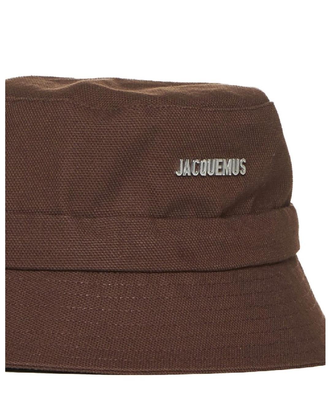 JACQUEMUS Коричневая хлопковая панама, фото 4
