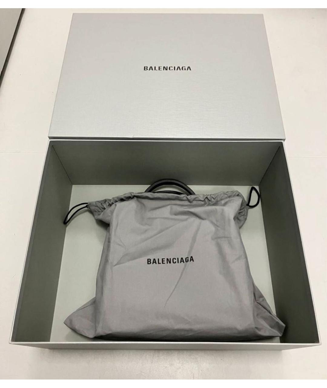 BALENCIAGA Черная кожаная сумка тоут, фото 5