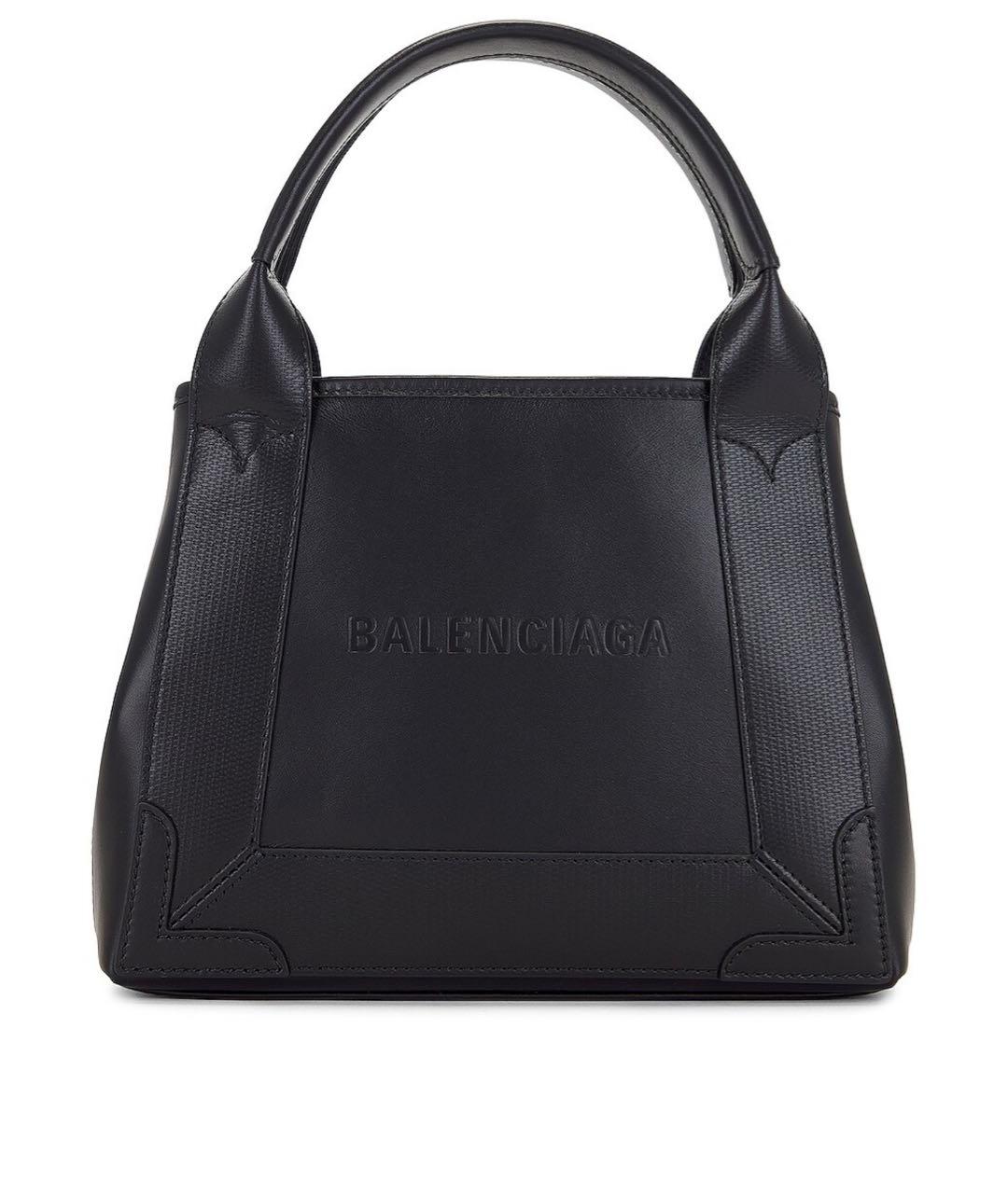 BALENCIAGA Черная кожаная сумка тоут, фото 1