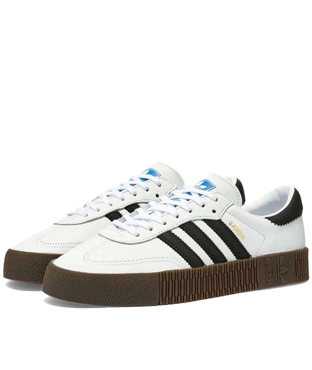 ADIDAS Белые кожаные кроссовки, фото 2