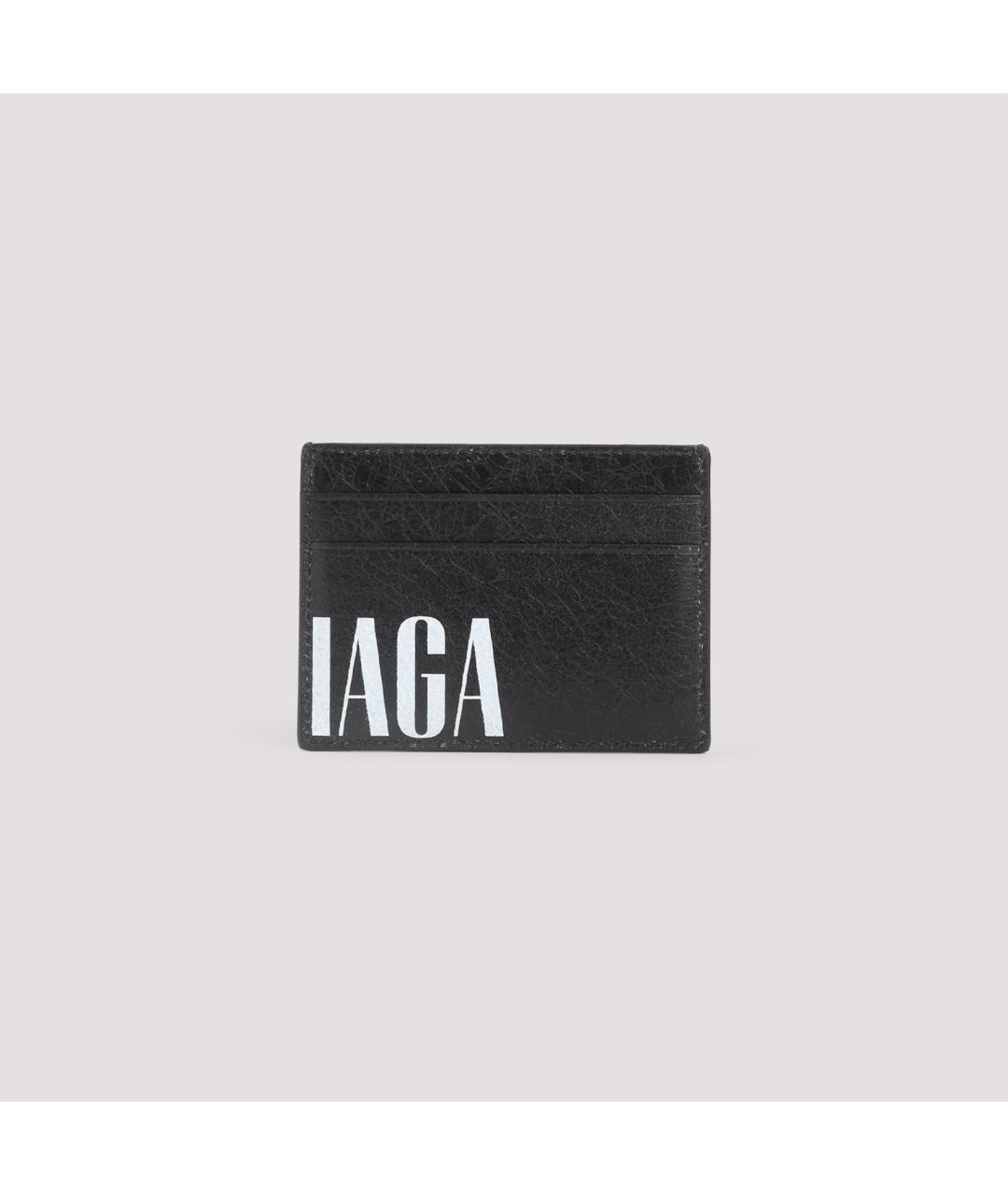 BALENCIAGA Черный кожаный кардхолдер, фото 4
