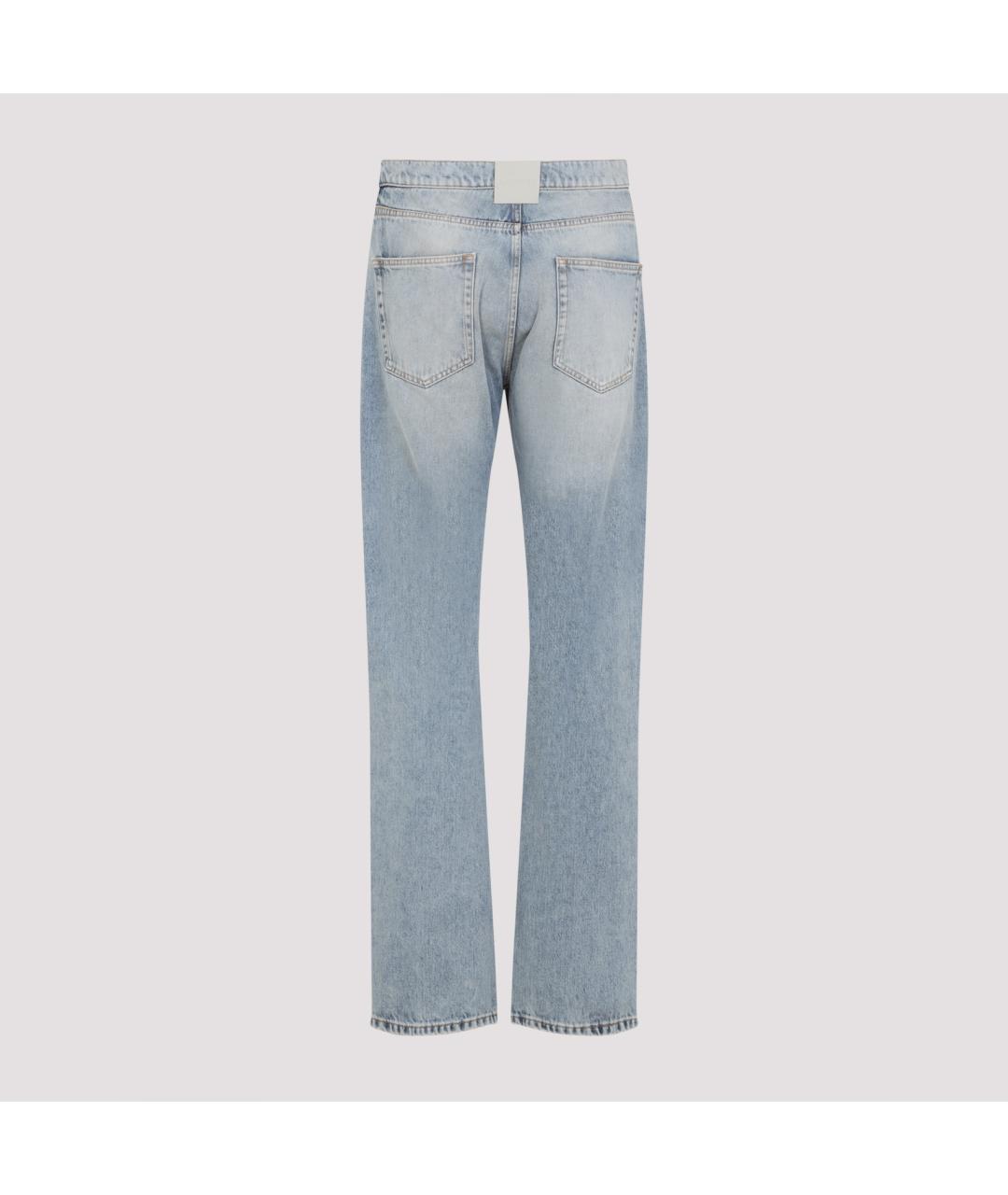 LANVIN Голубые хлопковые прямые джинсы, фото 4