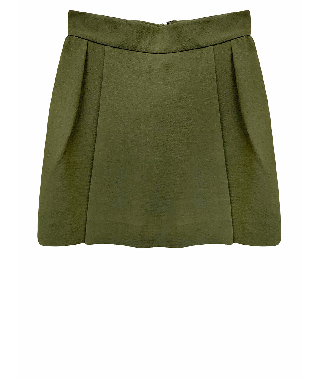 VALENTINO Зеленая шерстяная юбка мини, фото 1