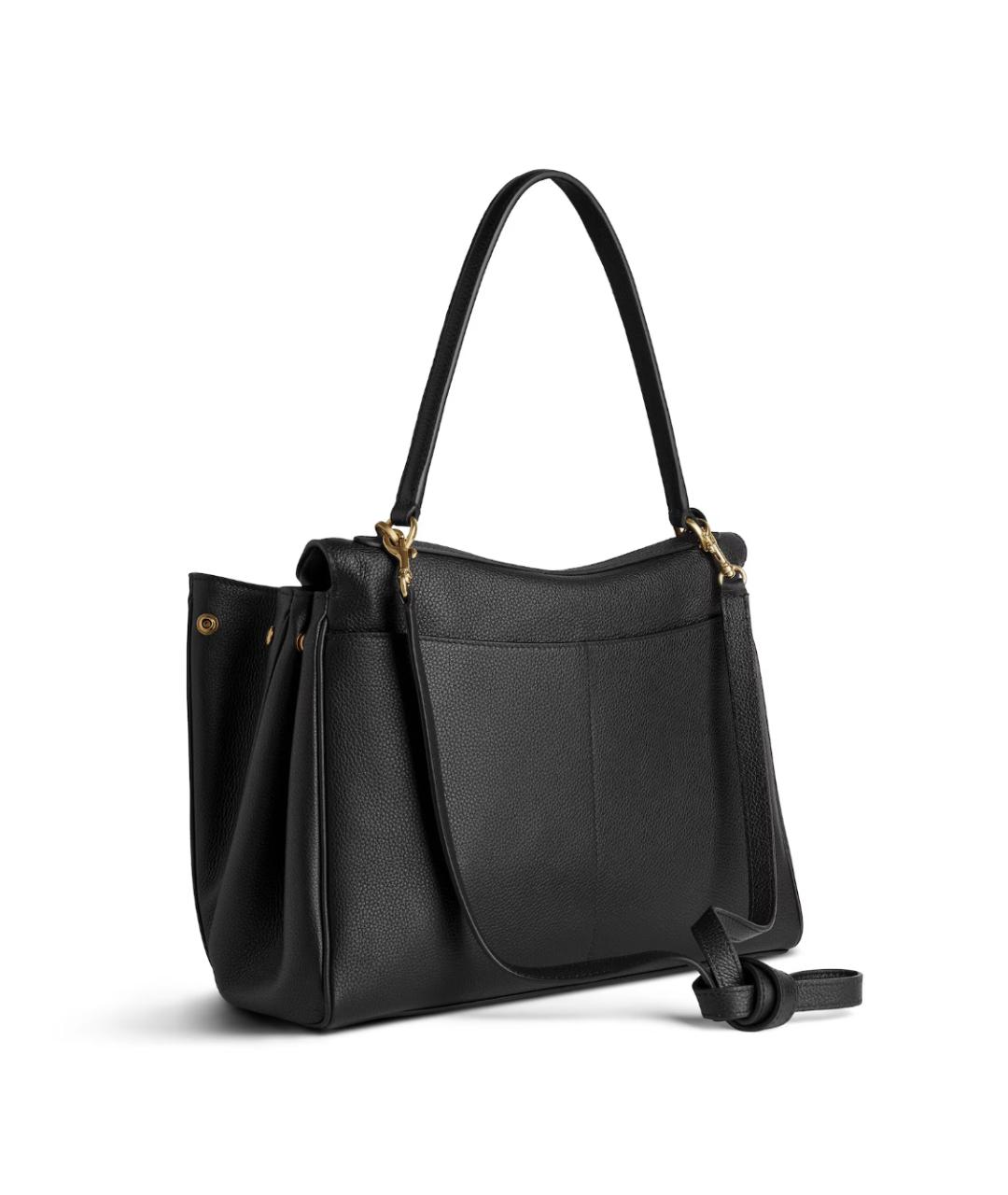 BALENCIAGA Черная кожаная сумка тоут, фото 6