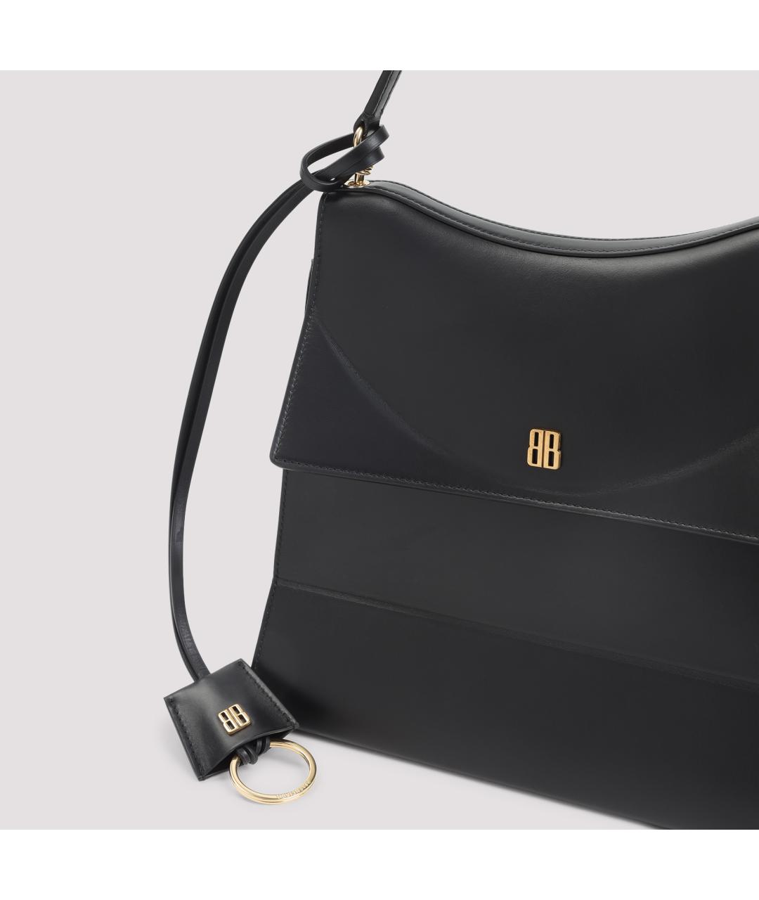 BALENCIAGA Черная кожаная сумка тоут, фото 3