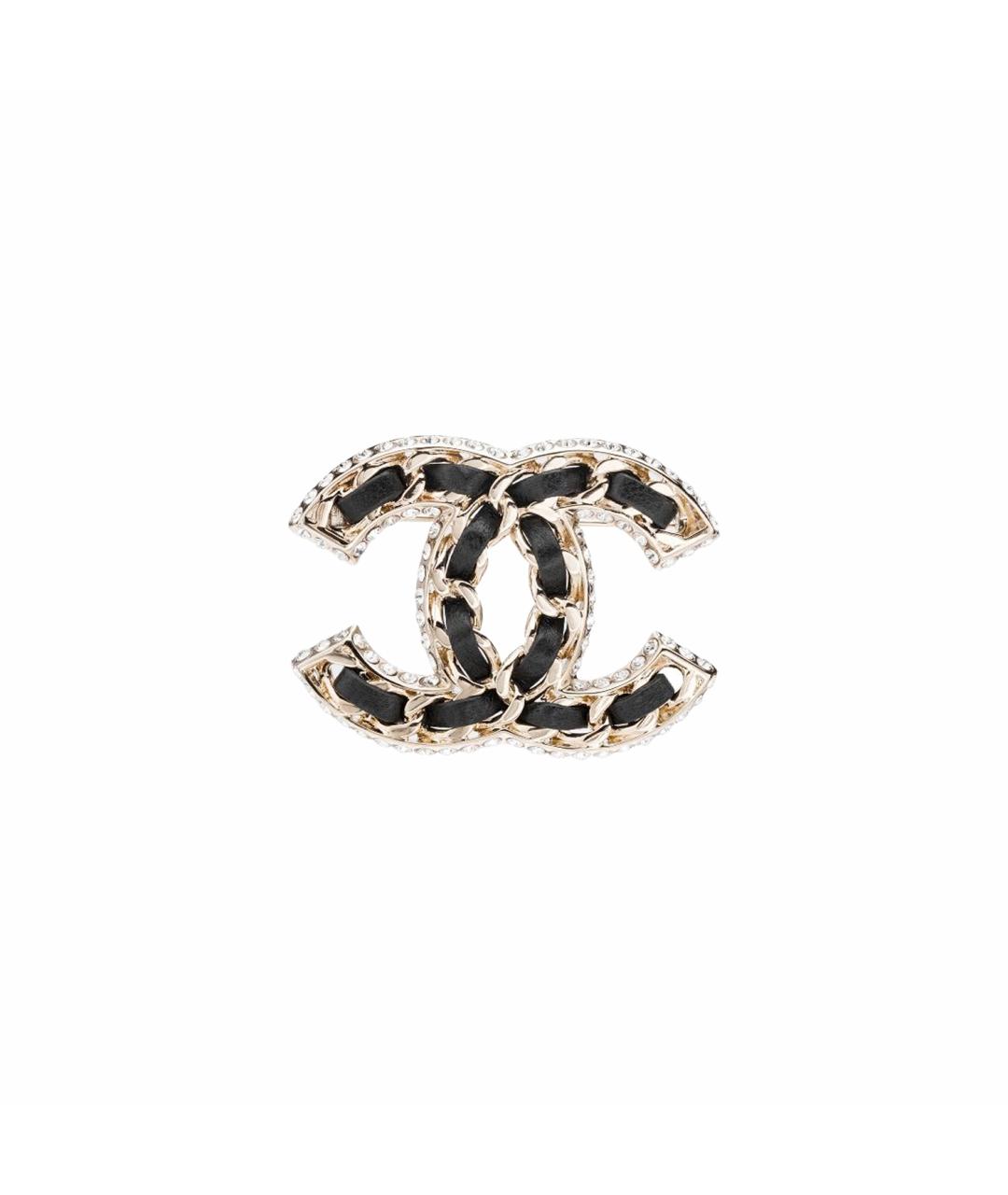 CHANEL Черная металлическая булавка / брошь, фото 1