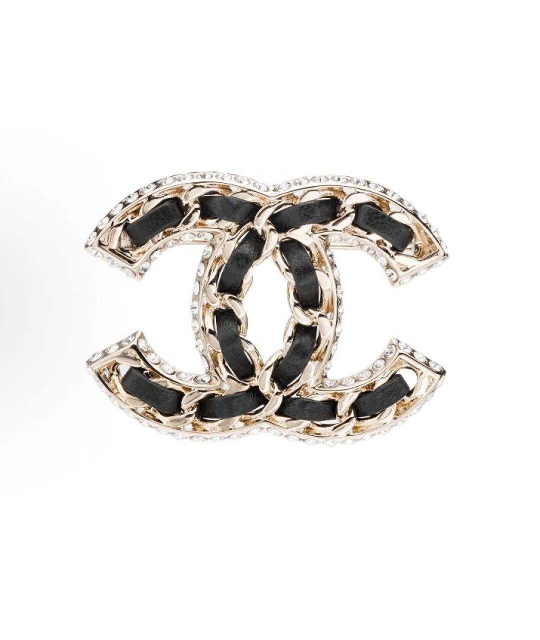 CHANEL Черная металлическая булавка / брошь, фото 5