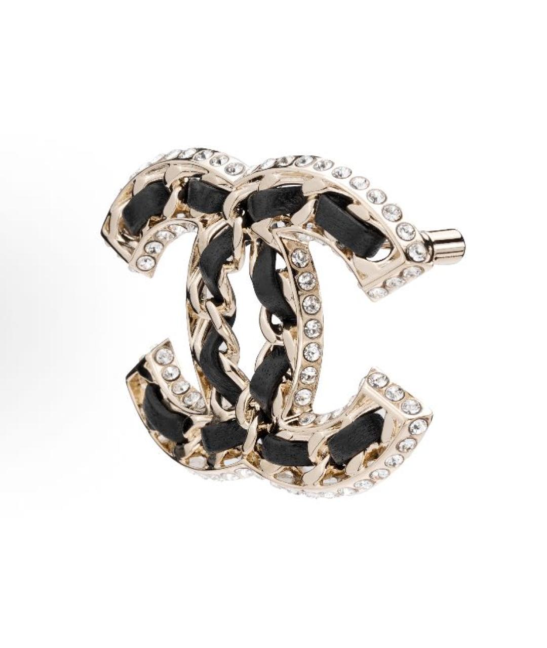 CHANEL Черная металлическая булавка / брошь, фото 2