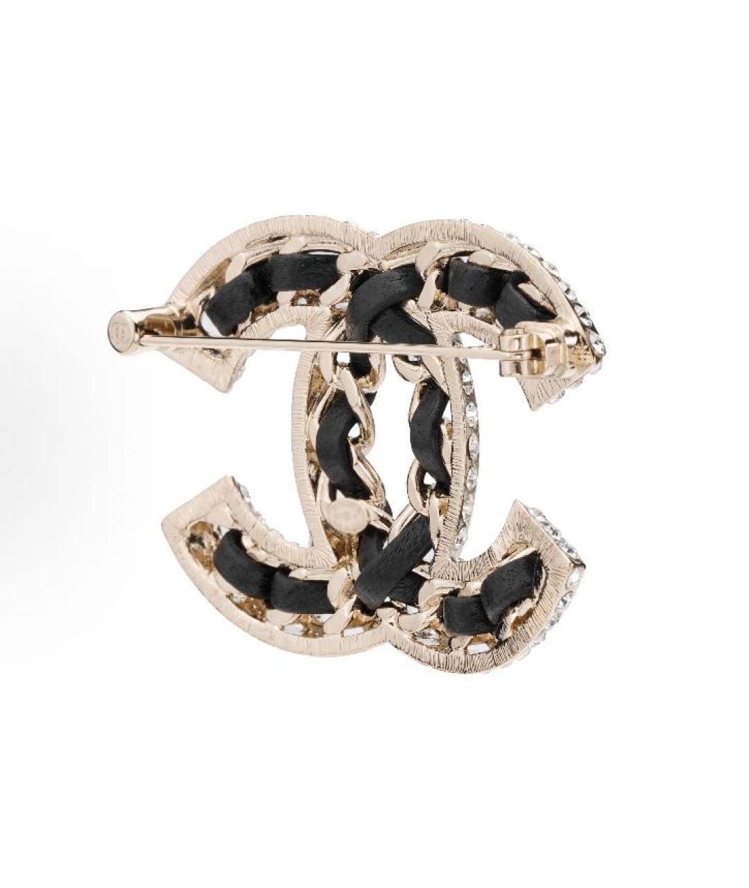 CHANEL Черная металлическая булавка / брошь, фото 3
