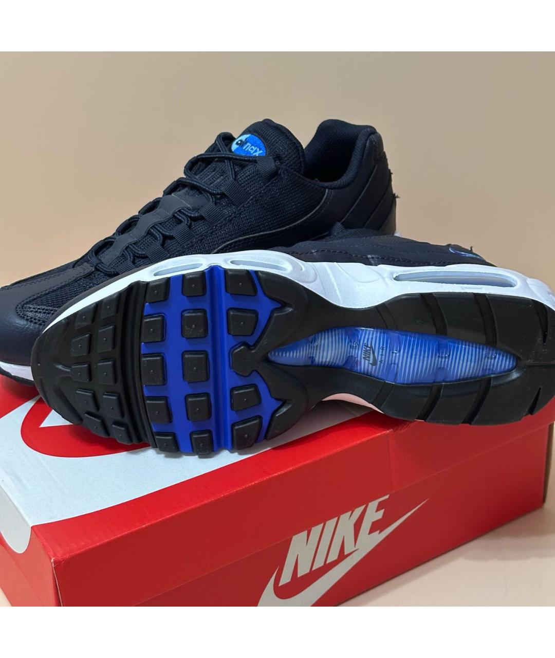 NIKE Темно-синие текстильные низкие кроссовки / кеды, фото 6