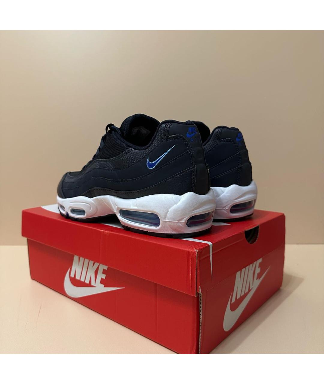 NIKE Темно-синие текстильные низкие кроссовки / кеды, фото 3