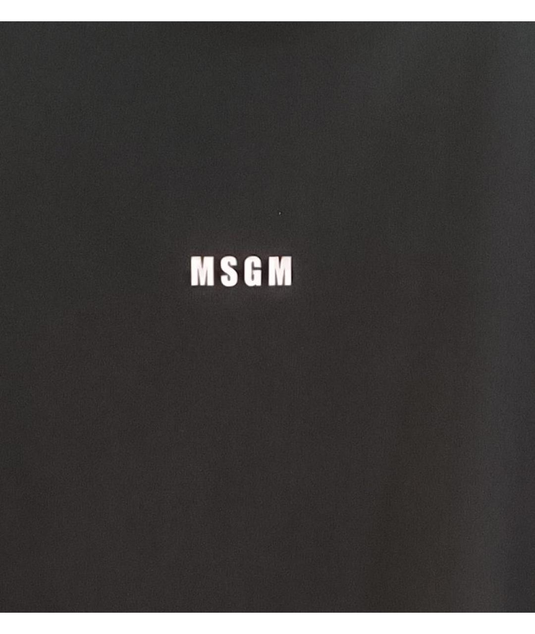 MSGM Черная хлопковая футболка, фото 4