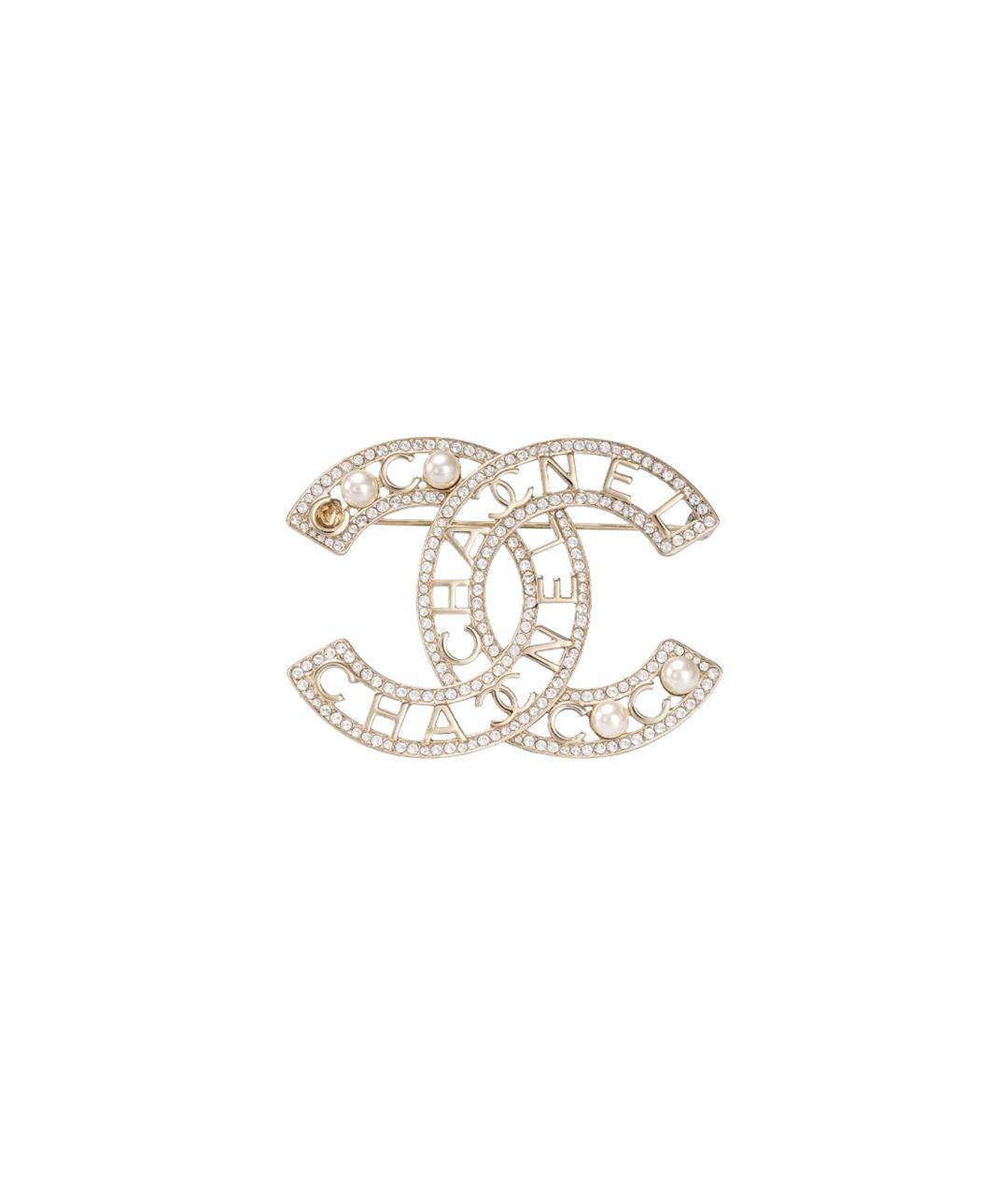 CHANEL Золотая металлическая булавка / брошь, фото 1