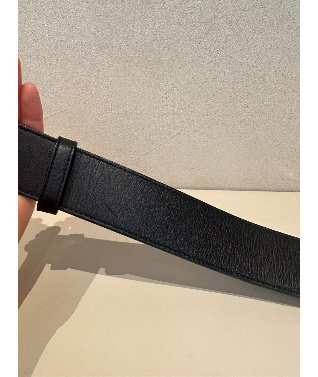 GUCCI Черный кожаный ремень, фото 4