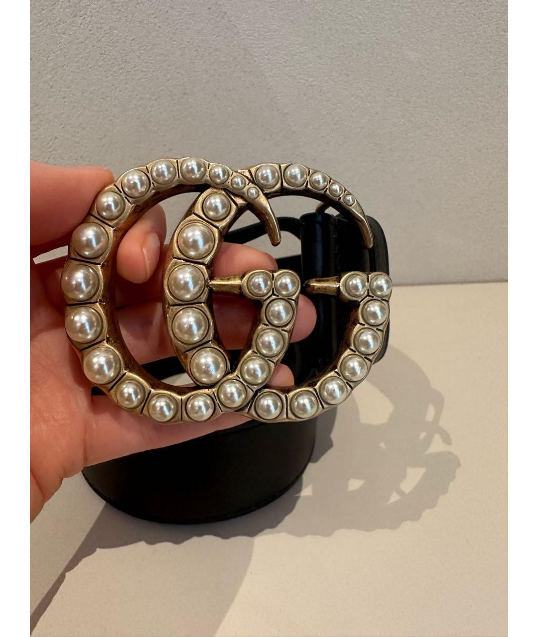 GUCCI Черный кожаный ремень, фото 2