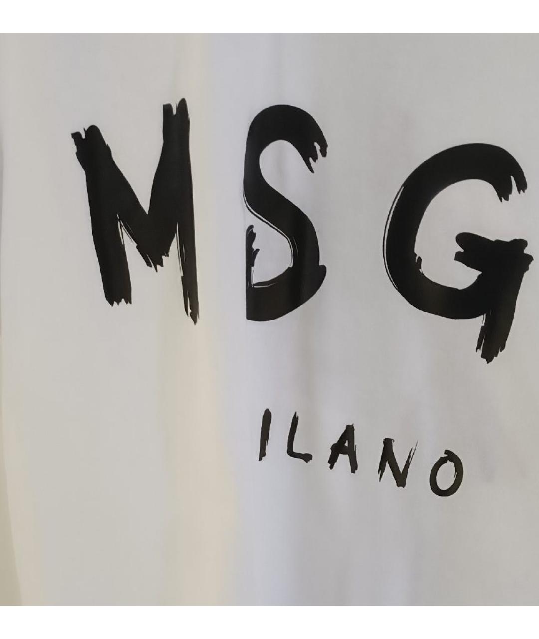 MSGM Белая хлопковая футболка, фото 4