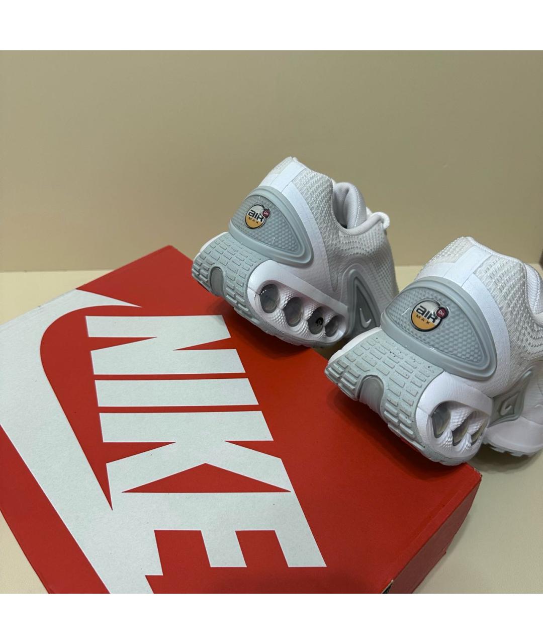 NIKE Белые текстильные низкие кроссовки / кеды, фото 5