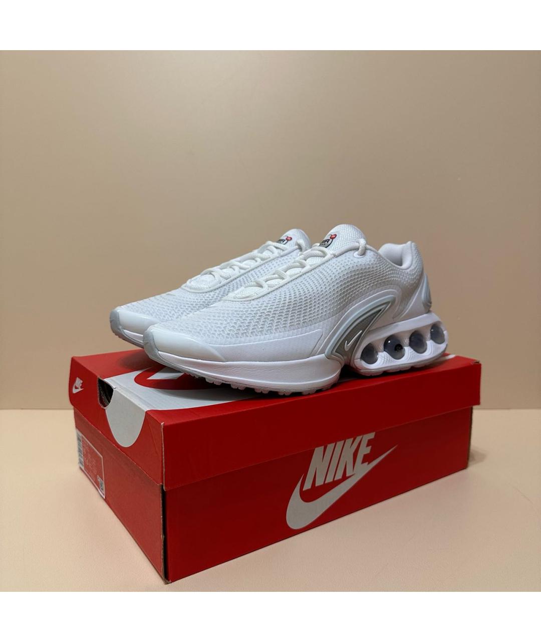 NIKE Белые текстильные низкие кроссовки / кеды, фото 2