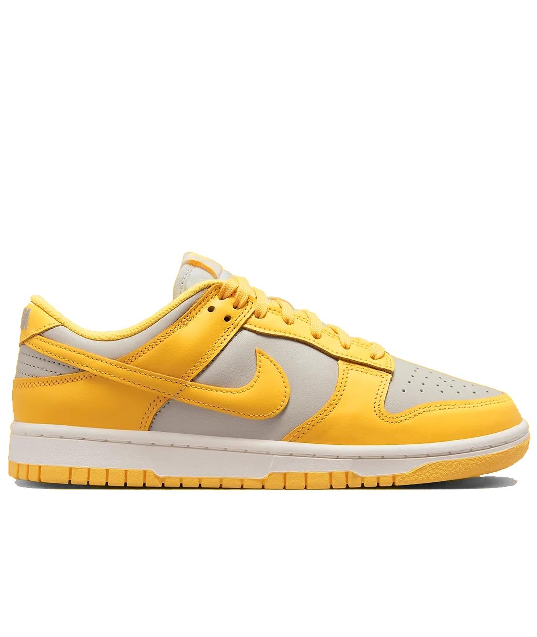 NIKE Желтые кожаные кроссовки, фото 1