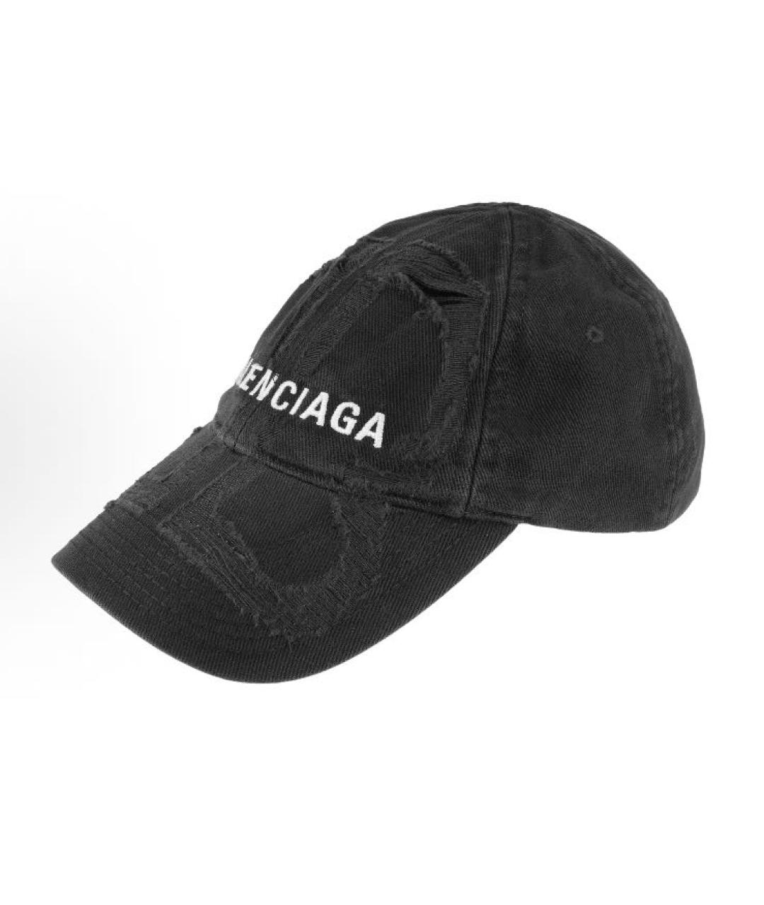BALENCIAGA Черная хлопковая кепка, фото 2