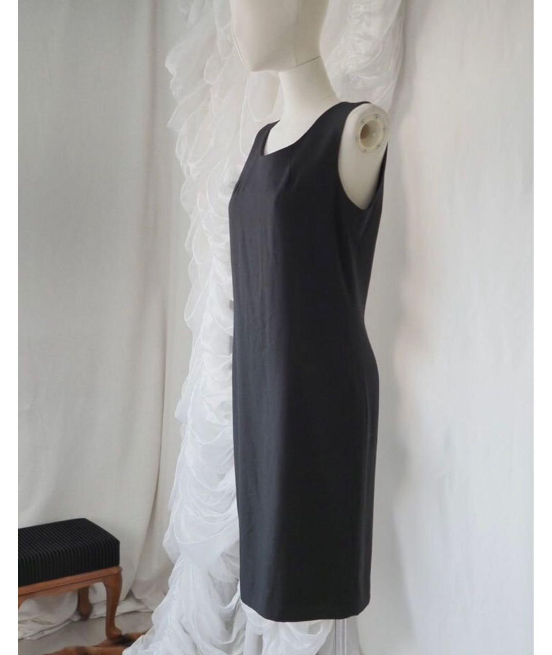 ANN DEMEULEMEESTER Черное хлопковое повседневное платье, фото 6