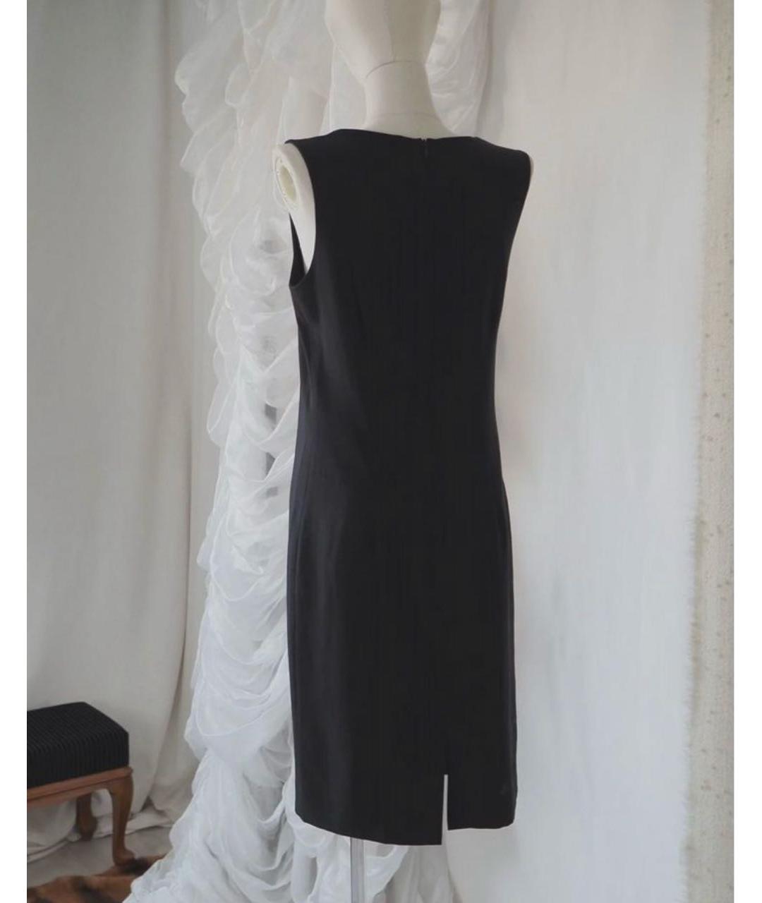 ANN DEMEULEMEESTER Черное хлопковое повседневное платье, фото 2