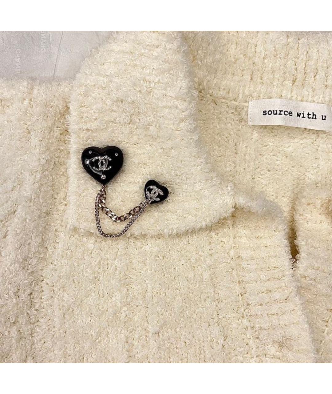 CHANEL Черная металлическая булавка / брошь, фото 4