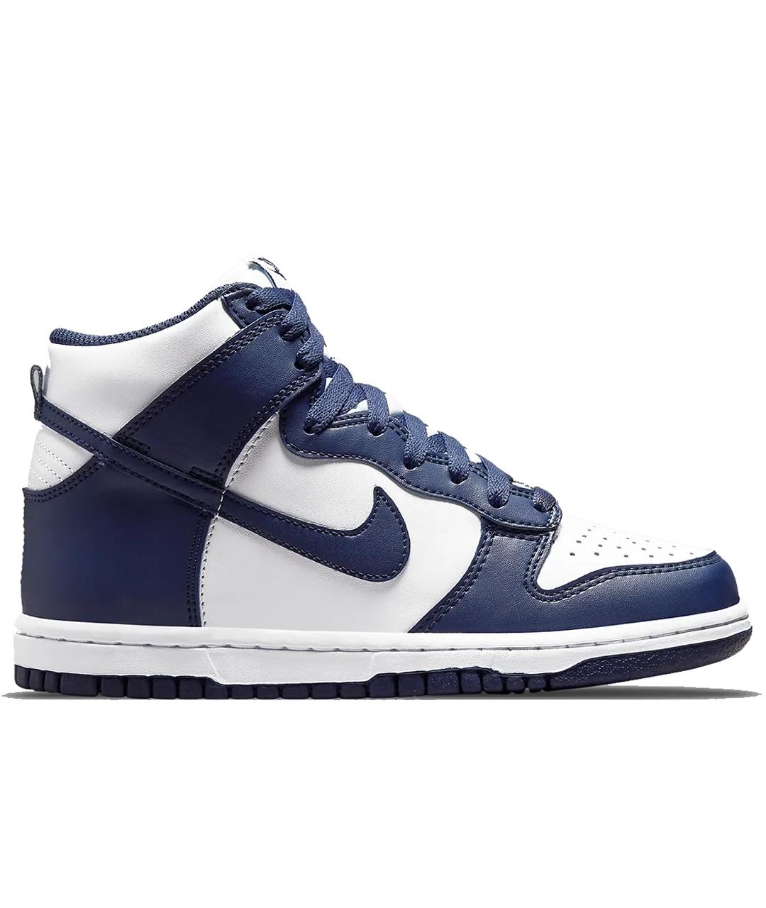 NIKE Синие кожаные кроссовки, фото 1