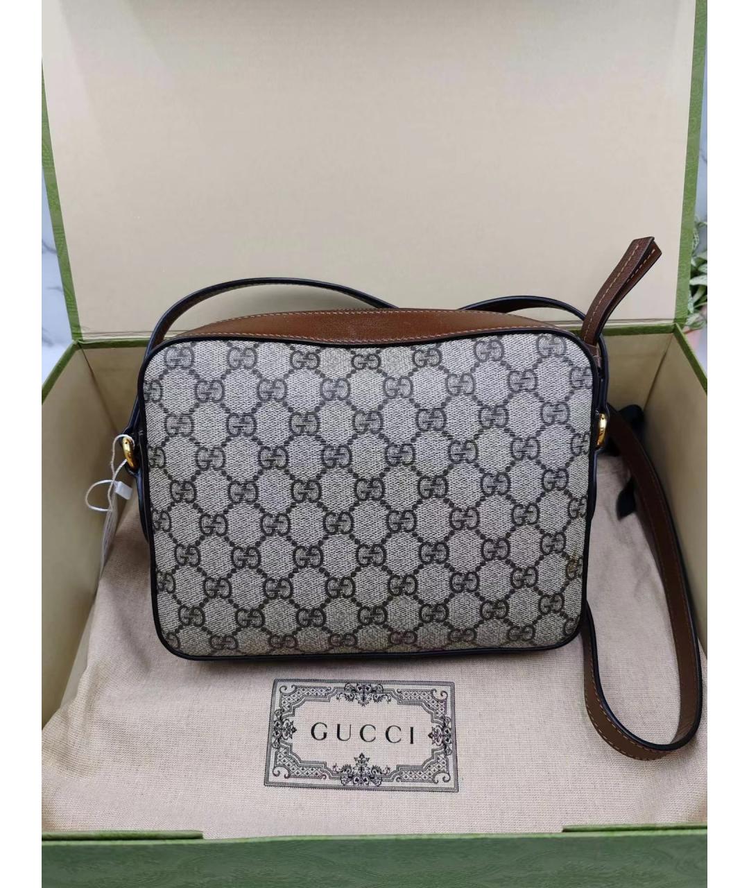 GUCCI Коричневая сумка через плечо, фото 3
