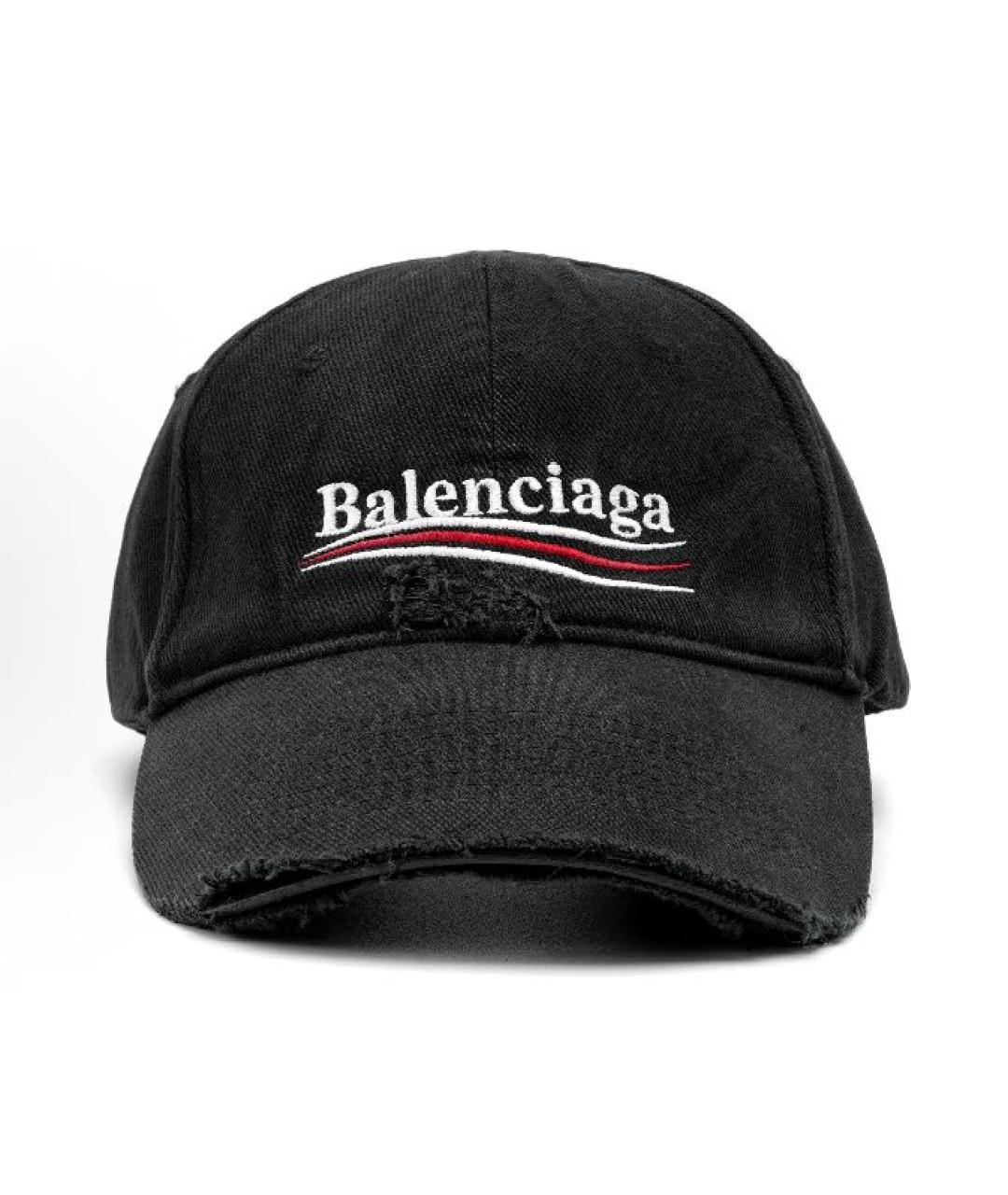 BALENCIAGA Черная хлопковая кепка, фото 5