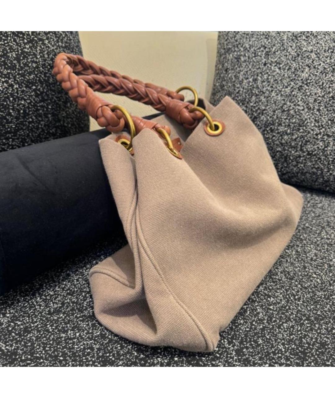 BOTTEGA VENETA Бежевая сумка тоут, фото 3