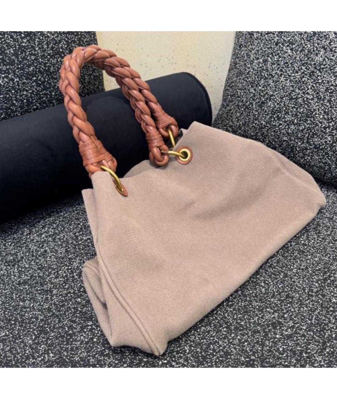 BOTTEGA VENETA Бежевая сумка тоут, фото 4