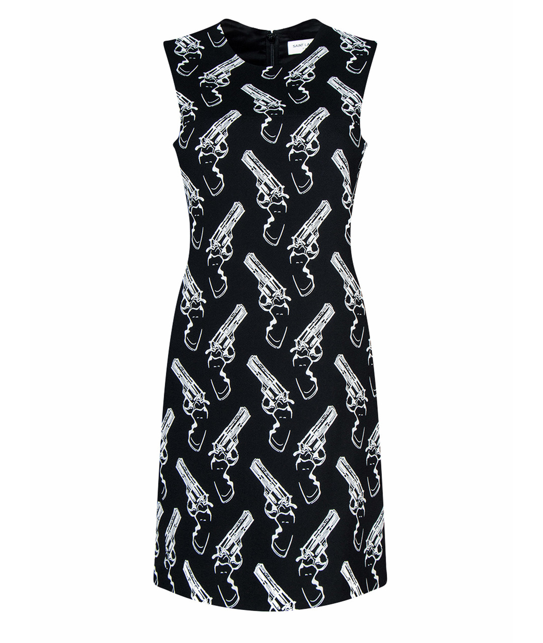 SAINT LAURENT Черное шелковое коктейльное платье, фото 1