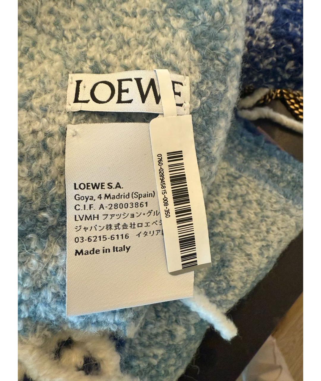 LOEWE Мульти шерстяной шарф, фото 3