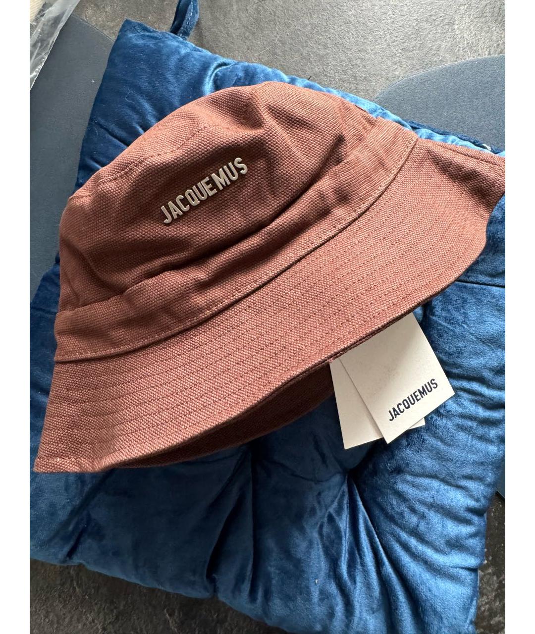 JACQUEMUS Коричневая хлопковая панама, фото 5