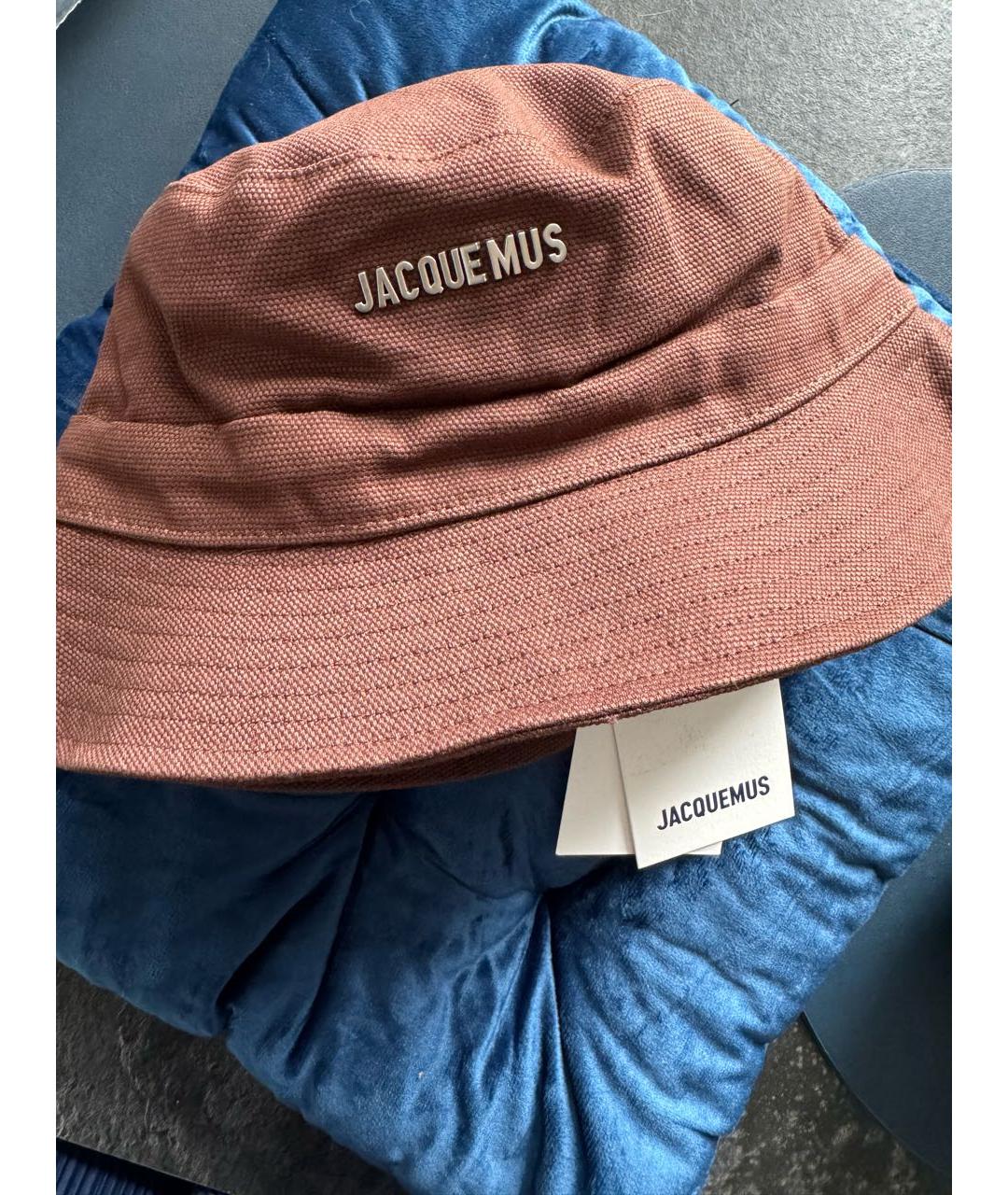JACQUEMUS Коричневая хлопковая панама, фото 6