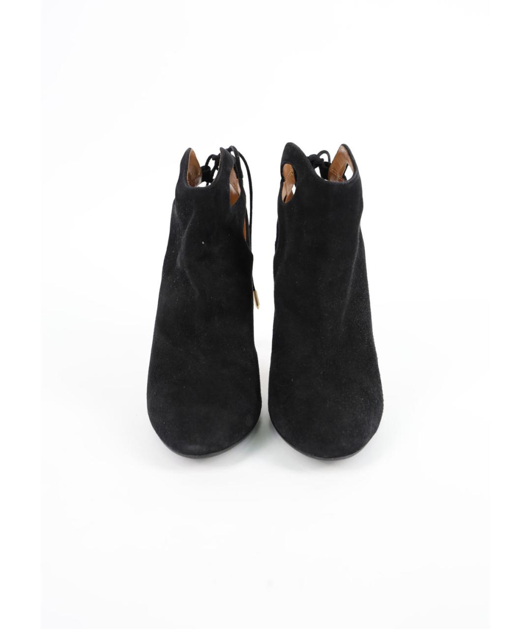 AQUAZZURA Черные замшевые ботильоны, фото 2
