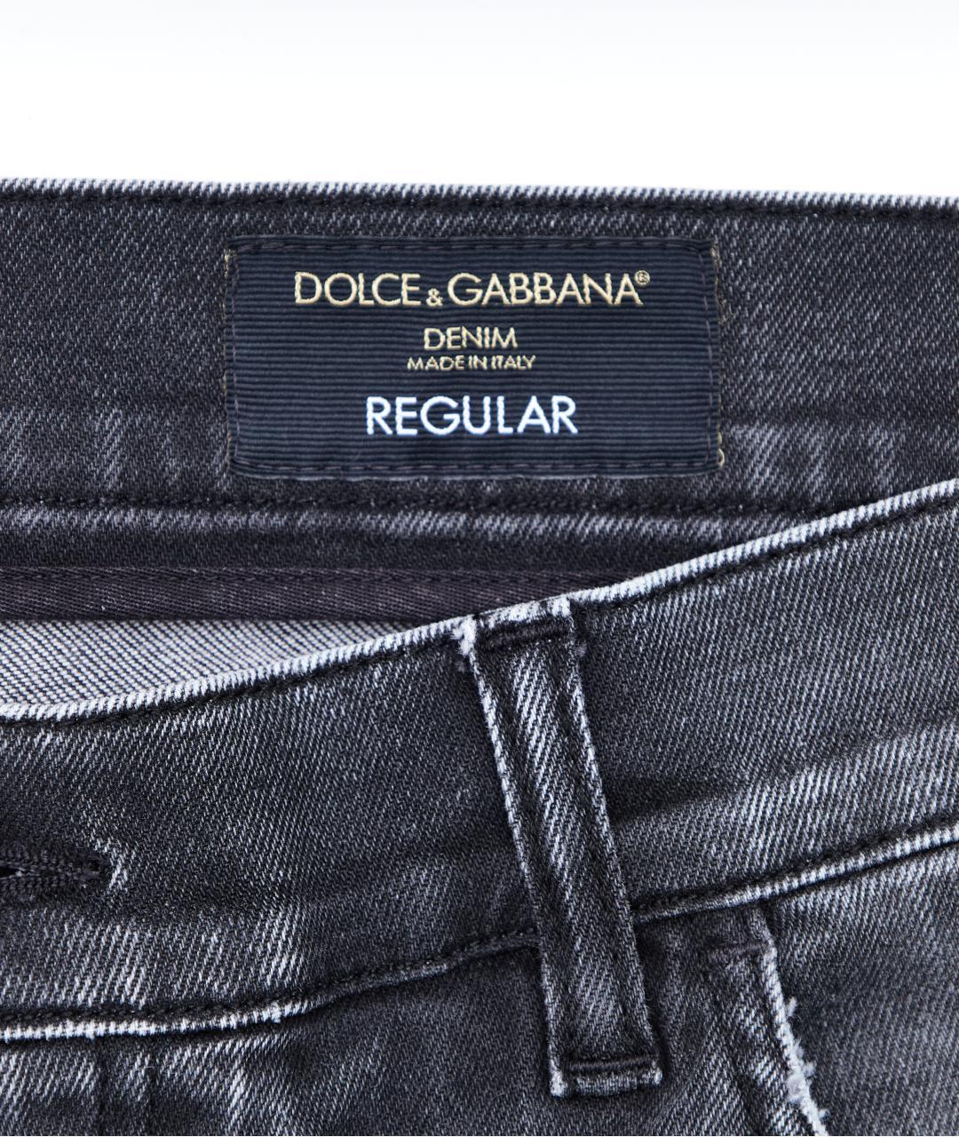 DOLCE&GABBANA Черные хлопковые джинсы скинни, фото 5