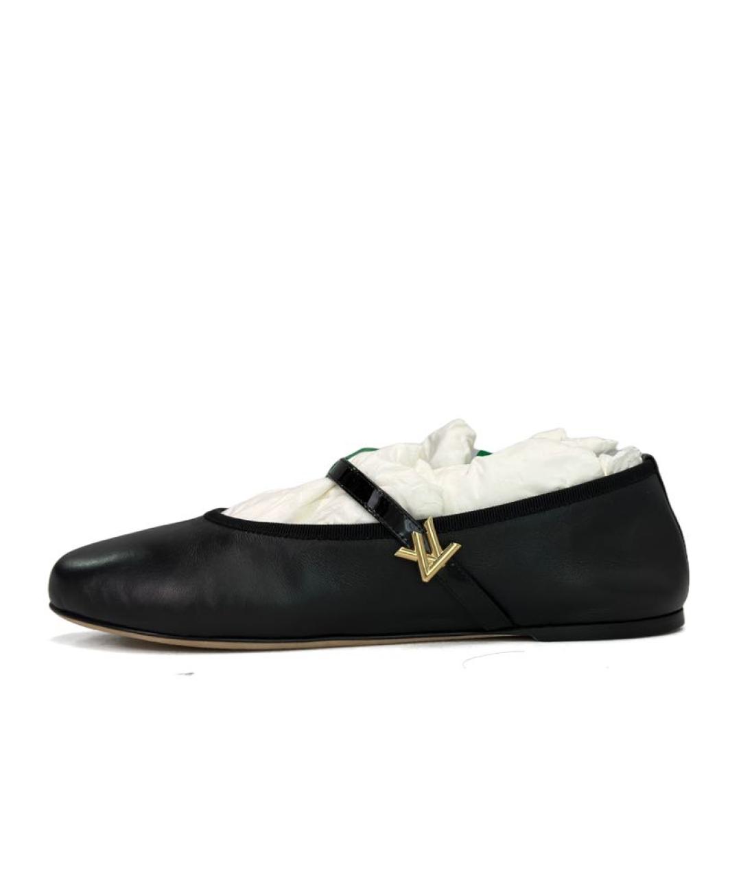LOUIS VUITTON Черные балетки, фото 5