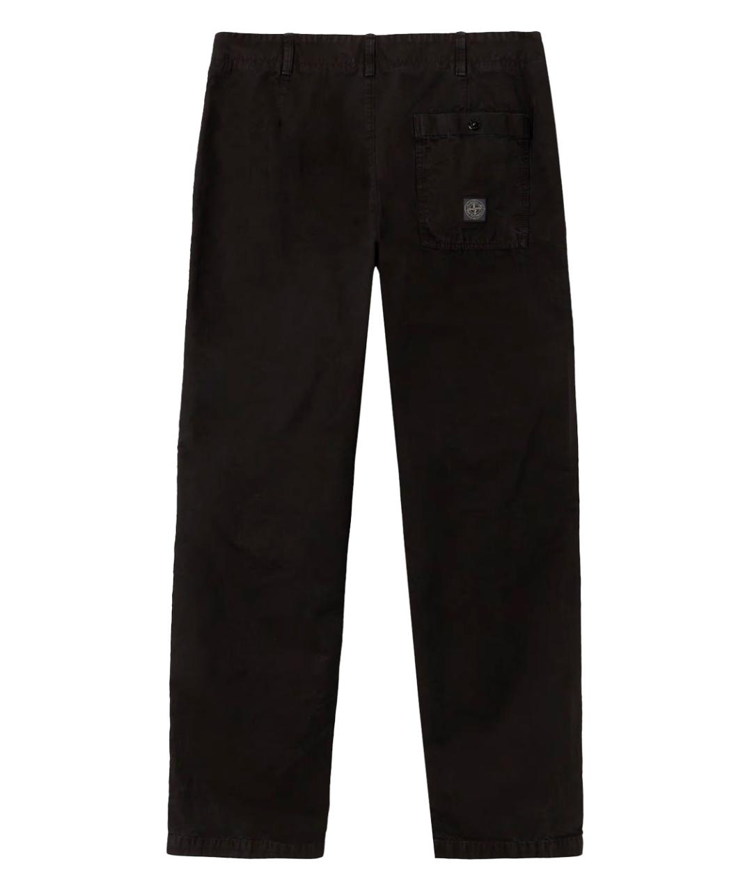 STONE ISLAND Черные хлопковые прямые джинсы, фото 6