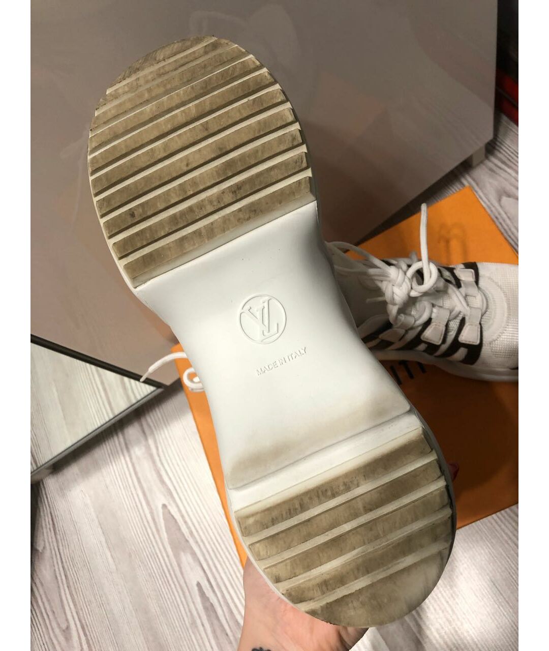 LOUIS VUITTON PRE-OWNED Белые кроссовки, фото 7