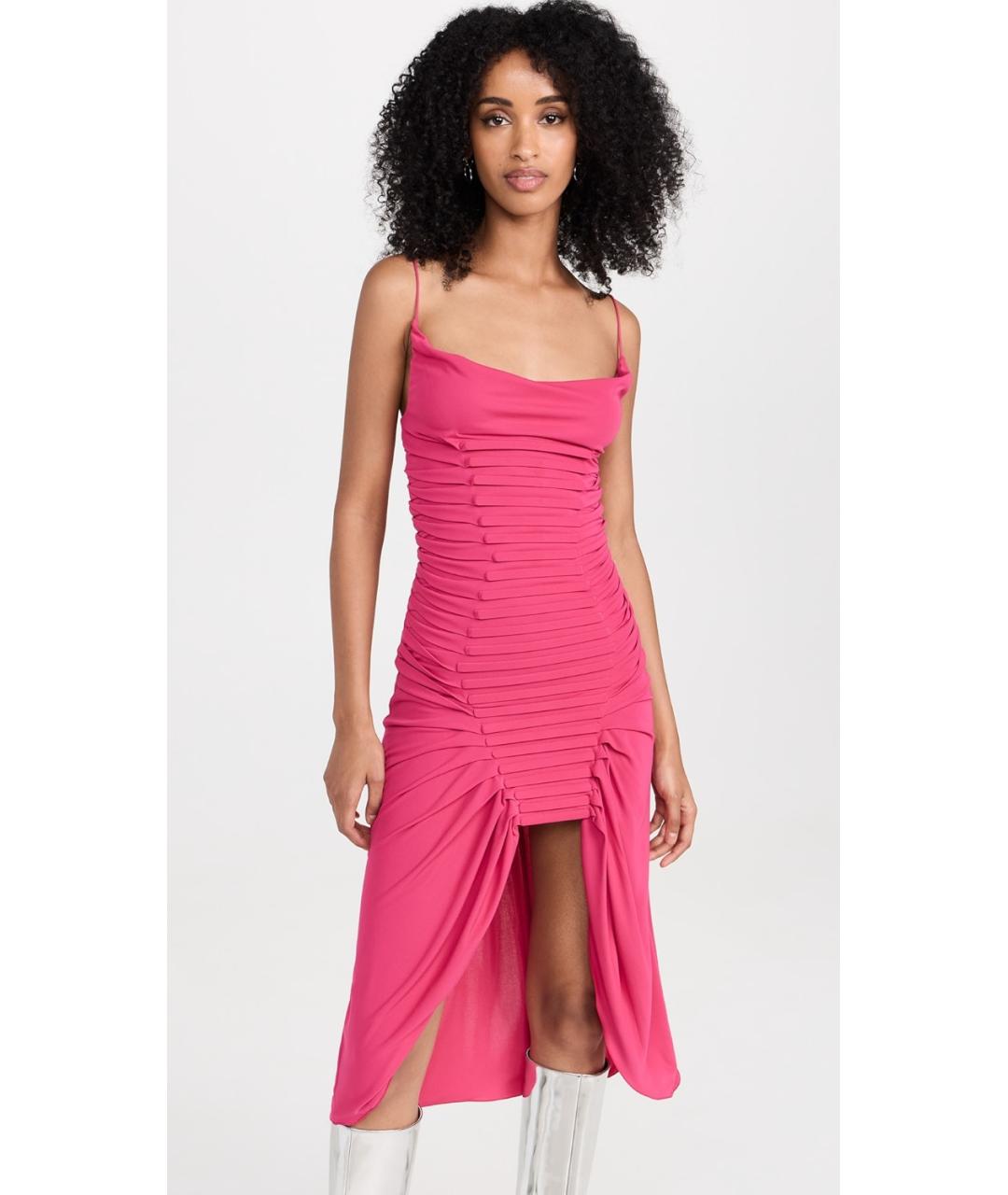 DION LEE Фуксия коктейльное платье, фото 6