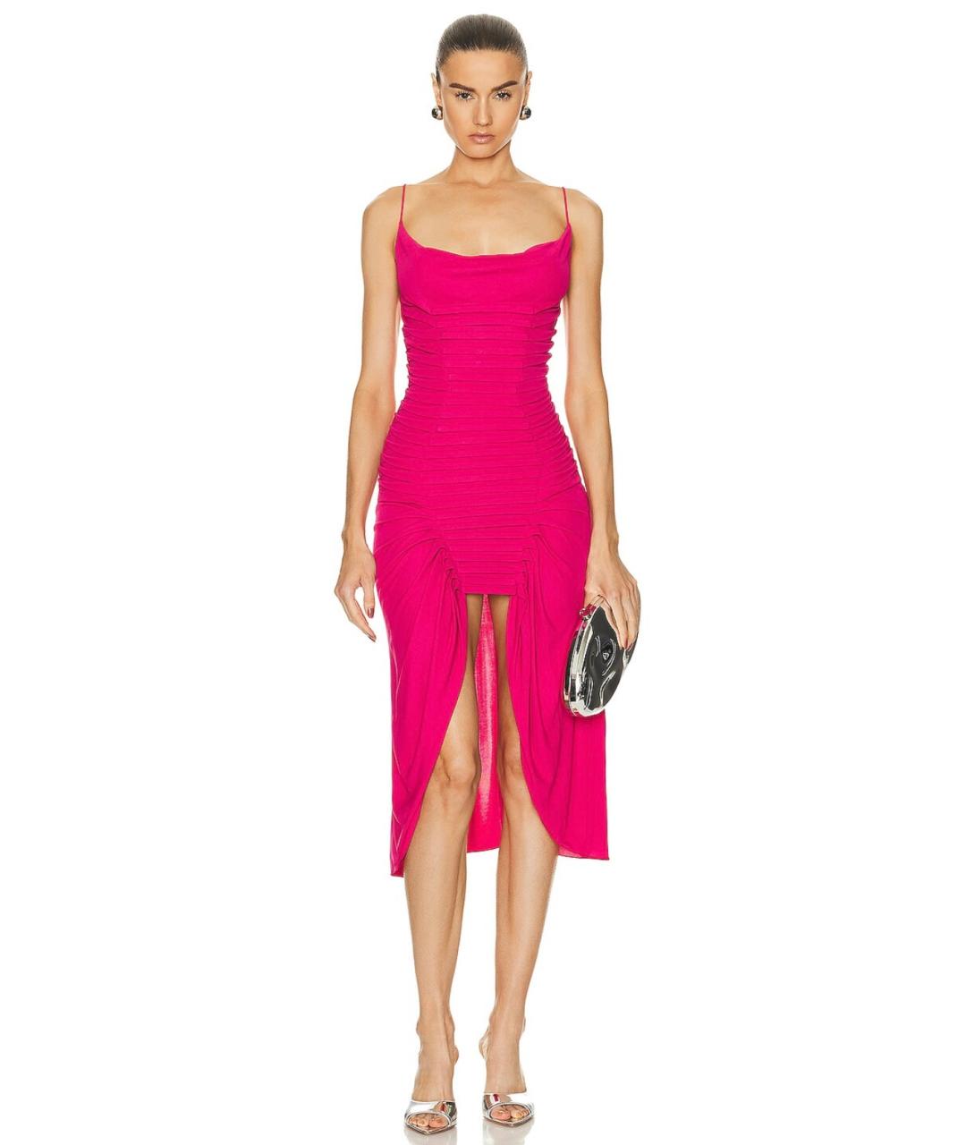 DION LEE Фуксия коктейльное платье, фото 9