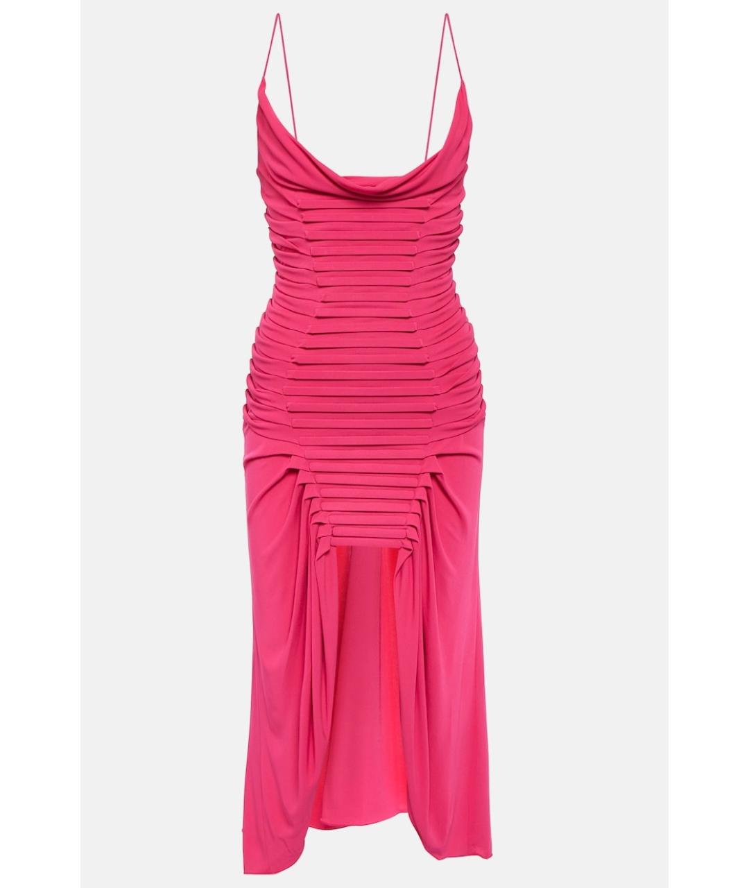 DION LEE Фуксия коктейльное платье, фото 10