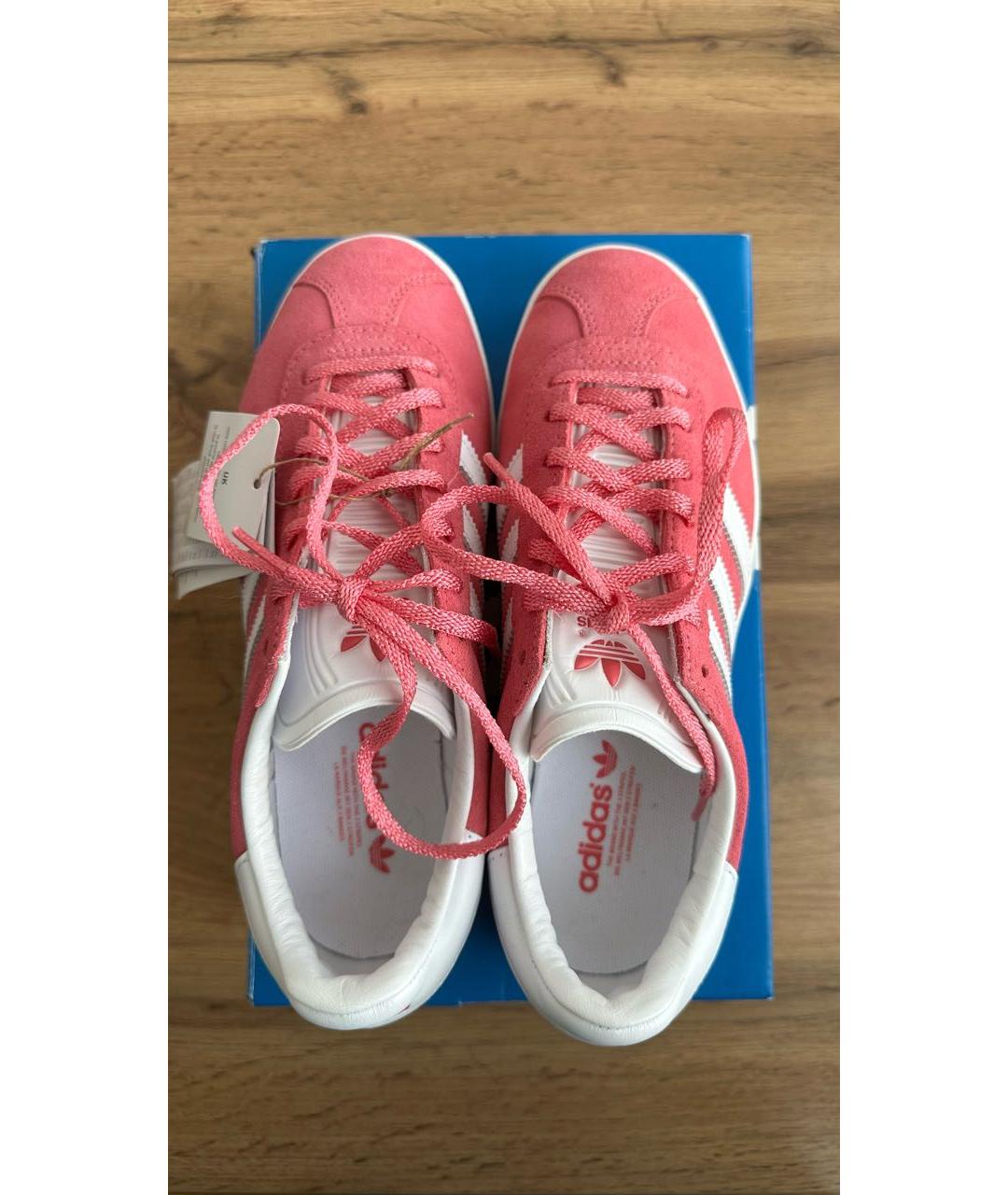 ADIDAS Розовые замшевые кеды, фото 3