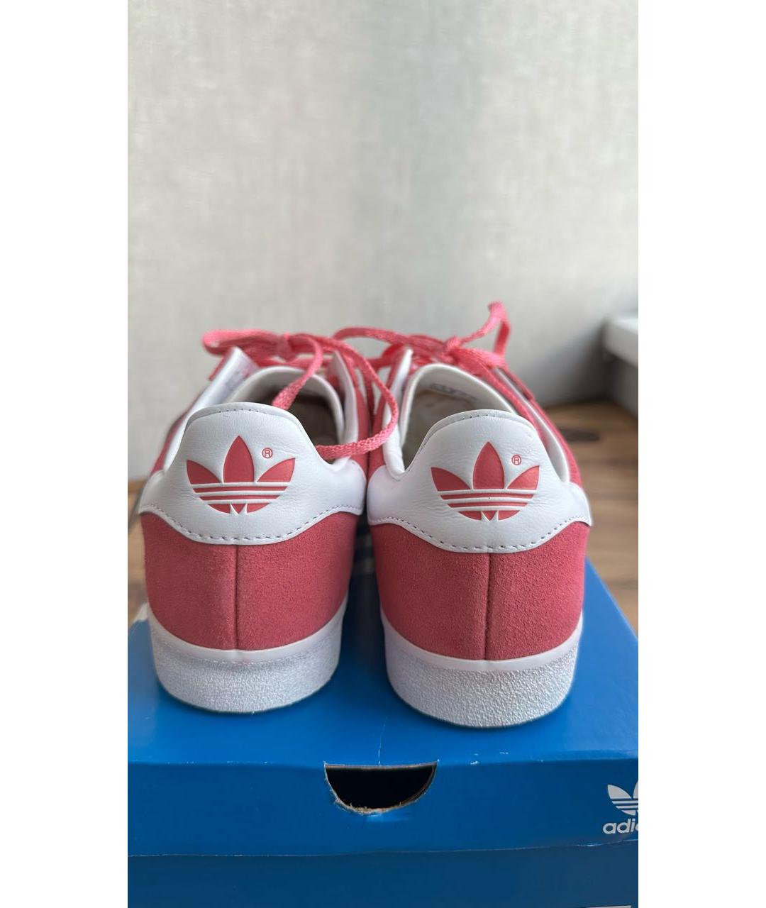 ADIDAS Розовые замшевые кеды, фото 4